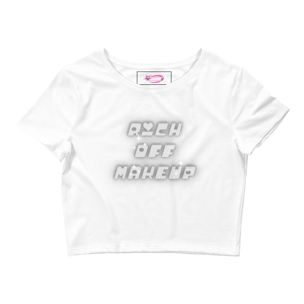 Rich off makeup grey Crop Tee