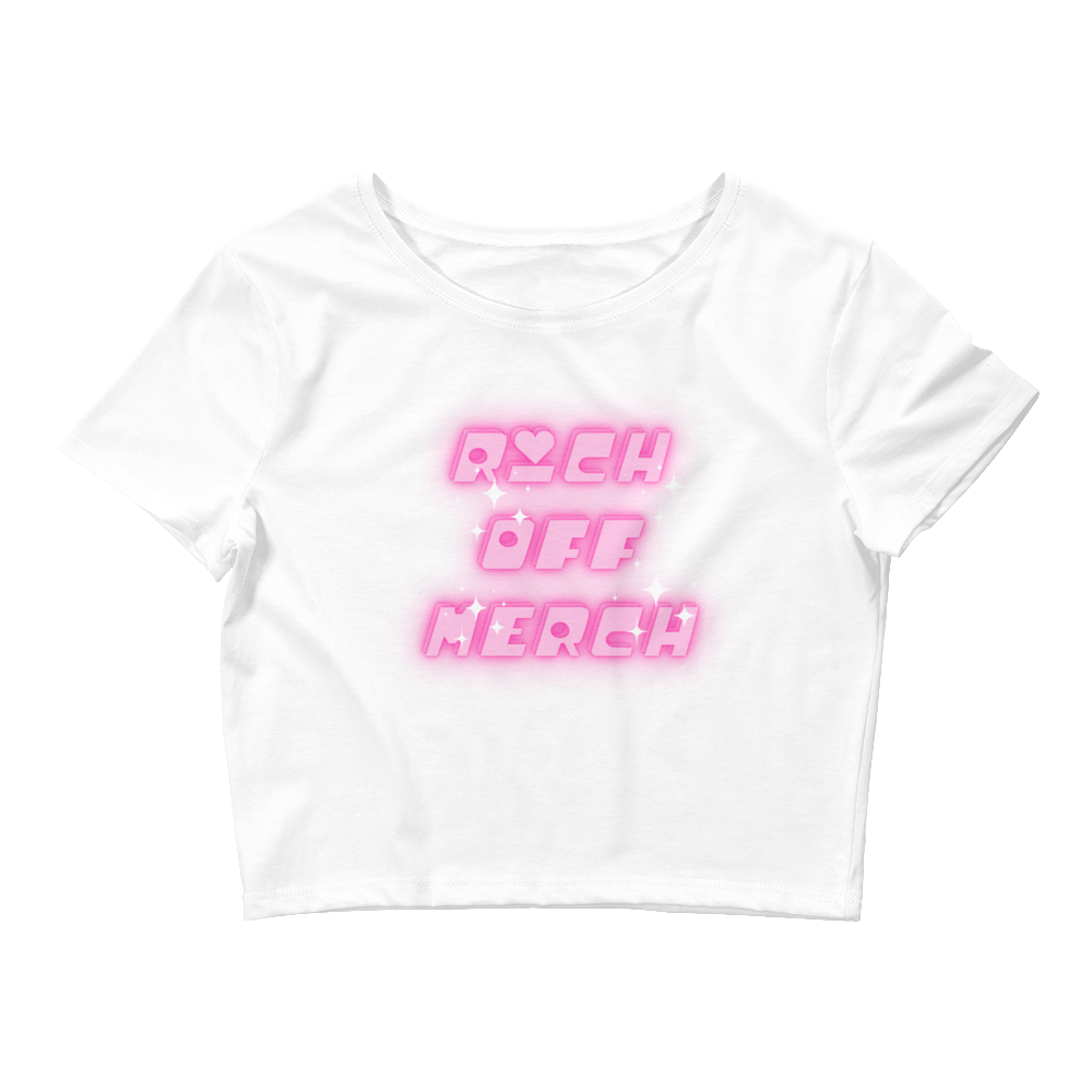 Rich off Merch Pink Crop Tee