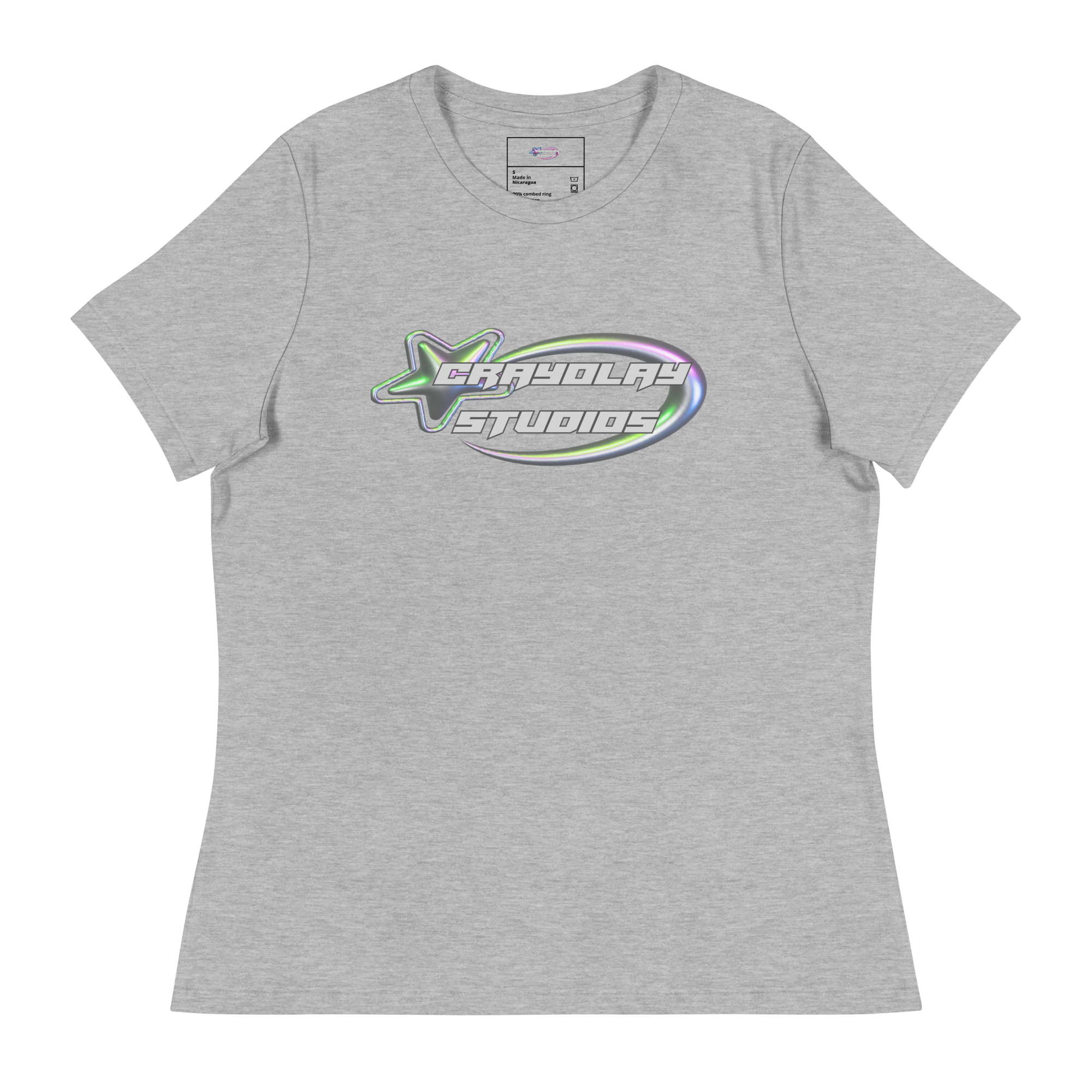 Unisex grey logo tee