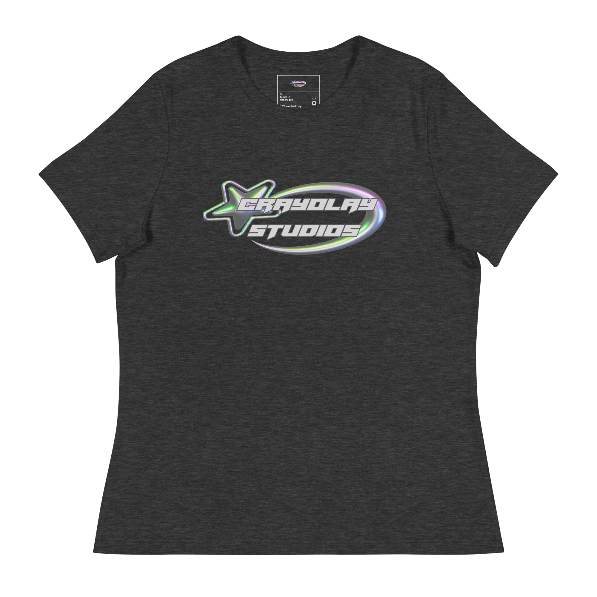 Unisex grey logo tee