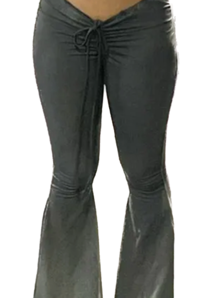 V-cut Grey Strech pants